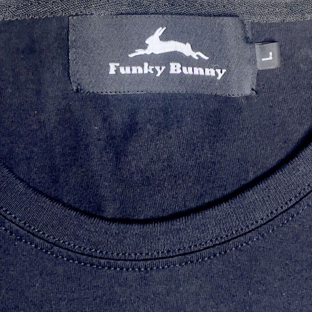 Funky Bunny Zippers Skull T-shirt Top Mens Large Black Goth Punk Grunge RARE - Picture 5 of 5